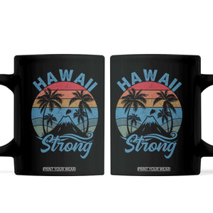 Vintage Hawaii Strong Retro Sunset Tropical Coffee Mug Volcano Hawaiian Islands Pride Support