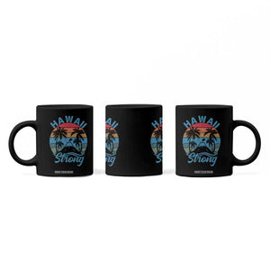 Vintage Hawaii Strong Retro Sunset Tropical Coffee Mug Volcano Hawaiian Islands Pride Support
