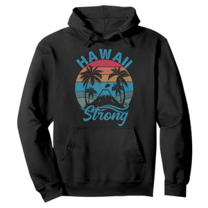 Vintage Hawaii Strong Retro Sunset Tropical Hoodie Volcano Hawaiian Islands Pride Support