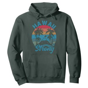 Vintage Hawaii Strong Retro Sunset Tropical Hoodie Volcano Hawaiian Islands Pride Support