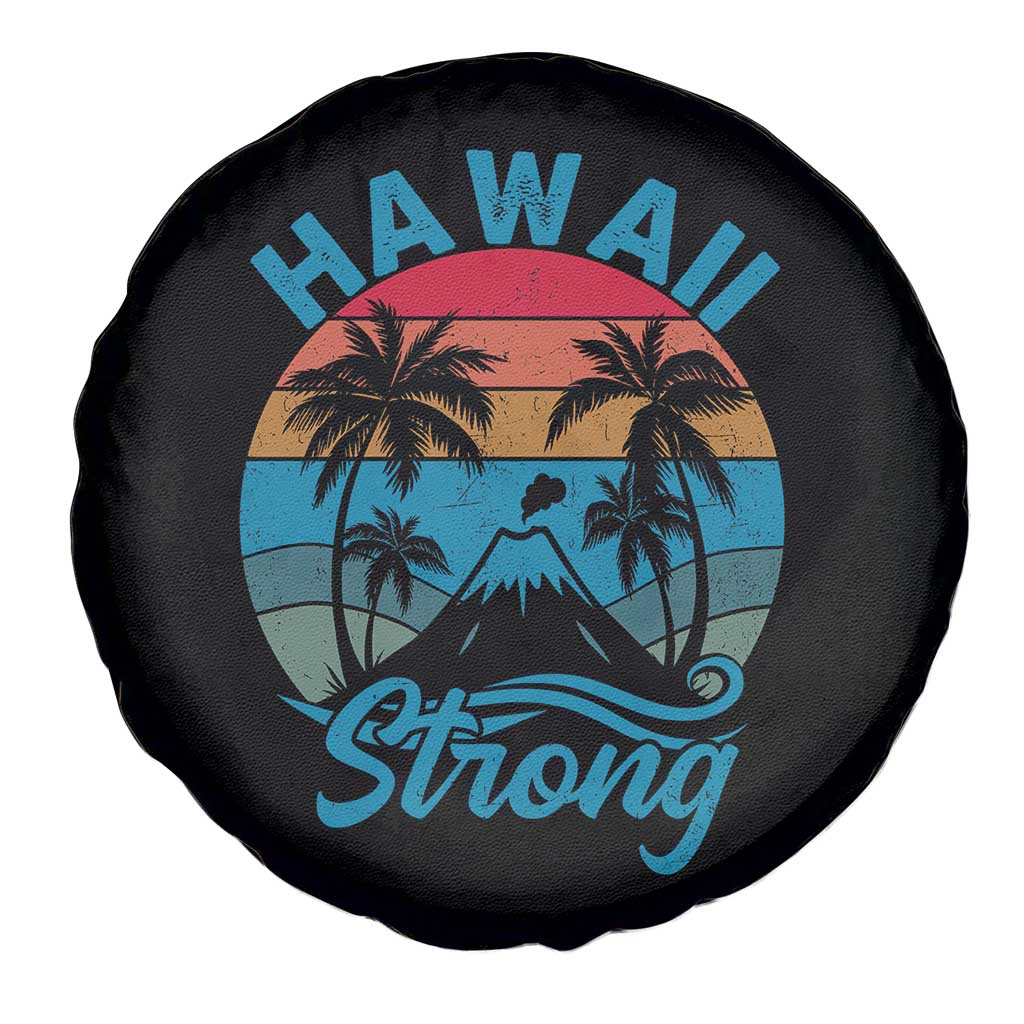 Vintage Hawaii Strong Retro Sunset Tropical Spare Tire Cover Volcano Hawaiian Islands Pride Support