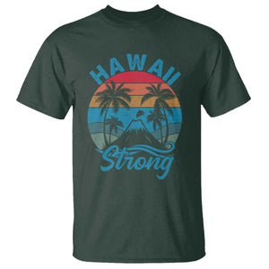Vintage Hawaii Strong Retro Sunset Tropical T Shirt Volcano Hawaiian Islands Pride Support