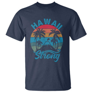 Vintage Hawaii Strong Retro Sunset Tropical T Shirt Volcano Hawaiian Islands Pride Support