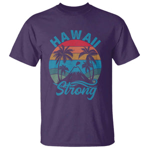 Vintage Hawaii Strong Retro Sunset Tropical T Shirt Volcano Hawaiian Islands Pride Support