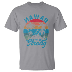 Vintage Hawaii Strong Retro Sunset Tropical T Shirt Volcano Hawaiian Islands Pride Support