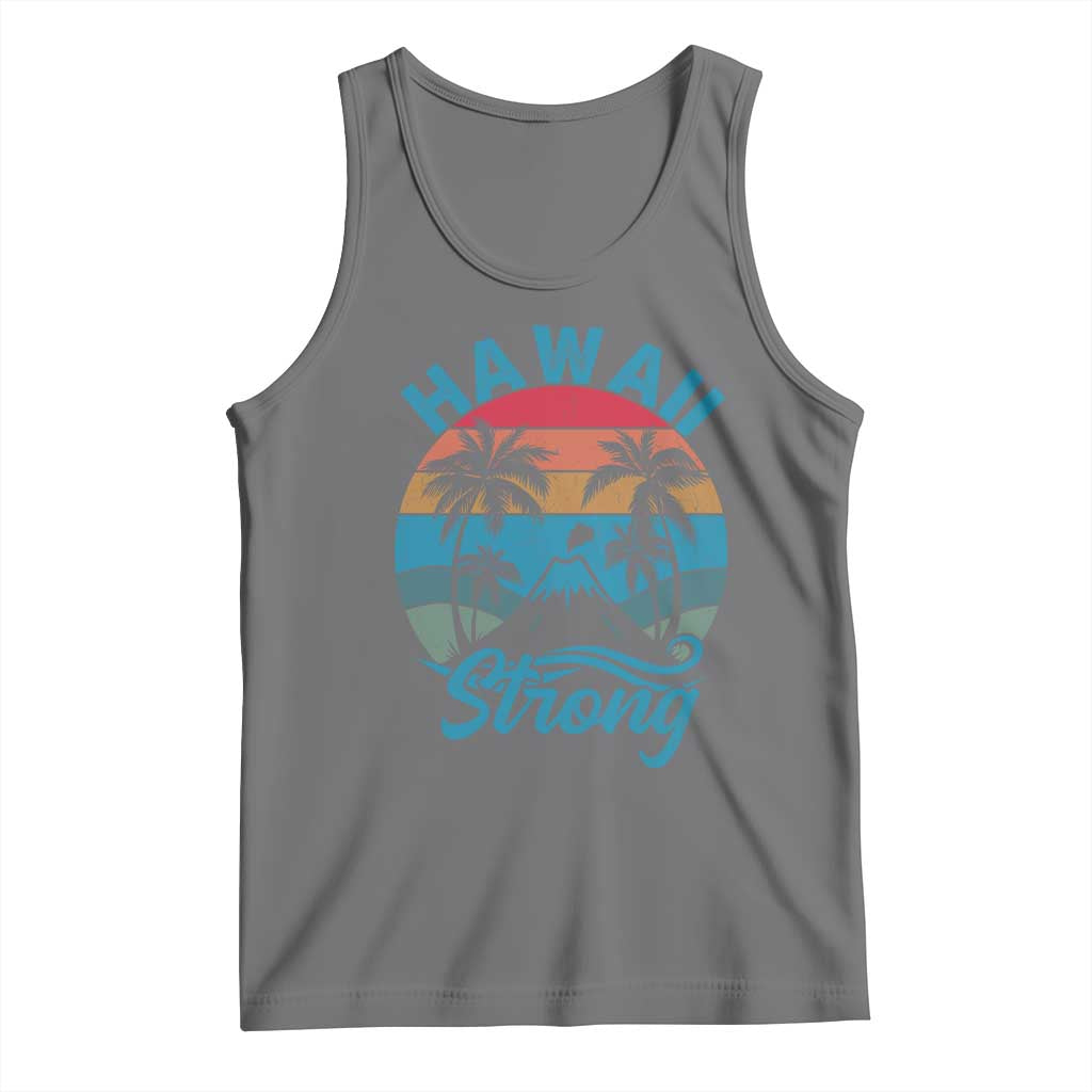 Vintage Hawaii Strong Retro Sunset Tropical Tank Top Volcano Hawaiian Islands Pride Support