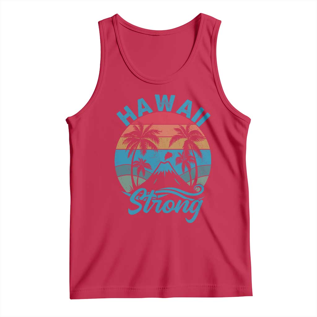 Vintage Hawaii Strong Retro Sunset Tropical Tank Top Volcano Hawaiian Islands Pride Support