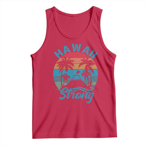 Vintage Hawaii Strong Retro Sunset Tropical Tank Top Volcano Hawaiian Islands Pride Support