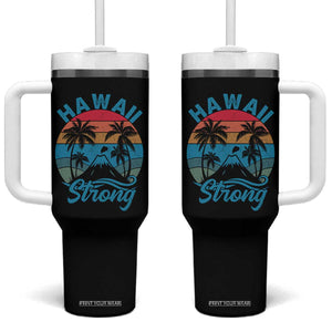 Vintage Hawaii Strong Retro Sunset Tropical Tumbler With Handle Volcano Hawaiian Islands Pride Support
