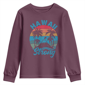Vintage Hawaii Strong Retro Sunset Tropical Youth Sweatshirt Volcano Hawaiian Islands Pride Support