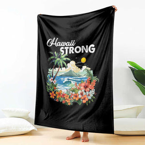Hawaii Strong Hawaiian Islands Support Throw Blanket Sunset Tropical Hibiscus Flowers