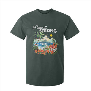 Hawaii Strong Hawaiian Islands Support T Shirt For Kid Sunset Tropical Hibiscus Flowers