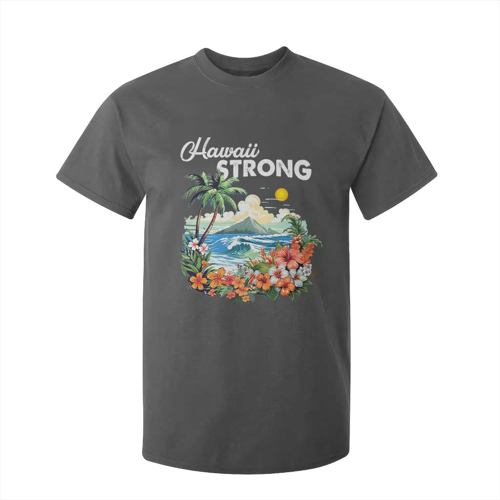 Hawaii Strong Hawaiian Islands Support T Shirt For Kid Sunset Tropical Hibiscus Flowers