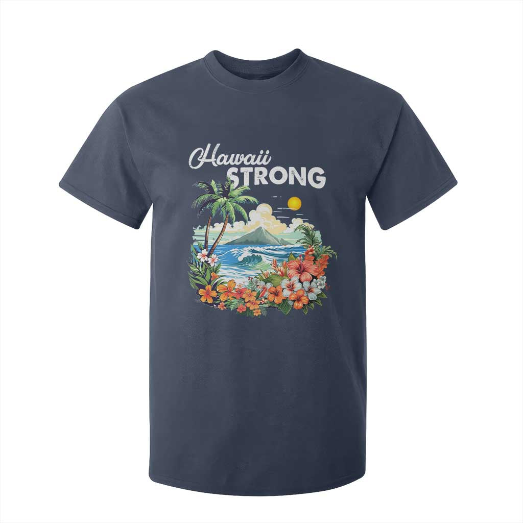 Hawaii Strong Hawaiian Islands Support T Shirt For Kid Sunset Tropical Hibiscus Flowers