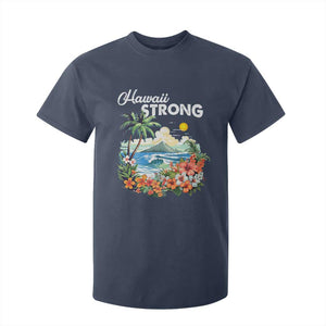 Hawaii Strong Hawaiian Islands Support T Shirt For Kid Sunset Tropical Hibiscus Flowers