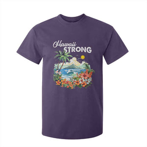 Hawaii Strong Hawaiian Islands Support T Shirt For Kid Sunset Tropical Hibiscus Flowers
