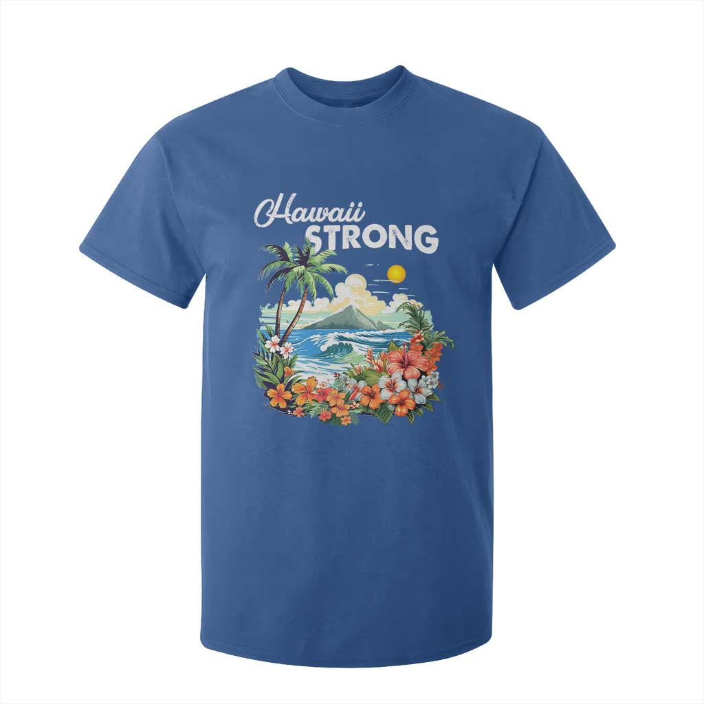 Hawaii Strong Hawaiian Islands Support T Shirt For Kid Sunset Tropical Hibiscus Flowers