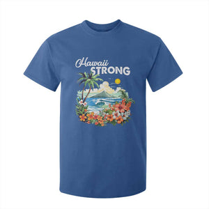 Hawaii Strong Hawaiian Islands Support T Shirt For Kid Sunset Tropical Hibiscus Flowers