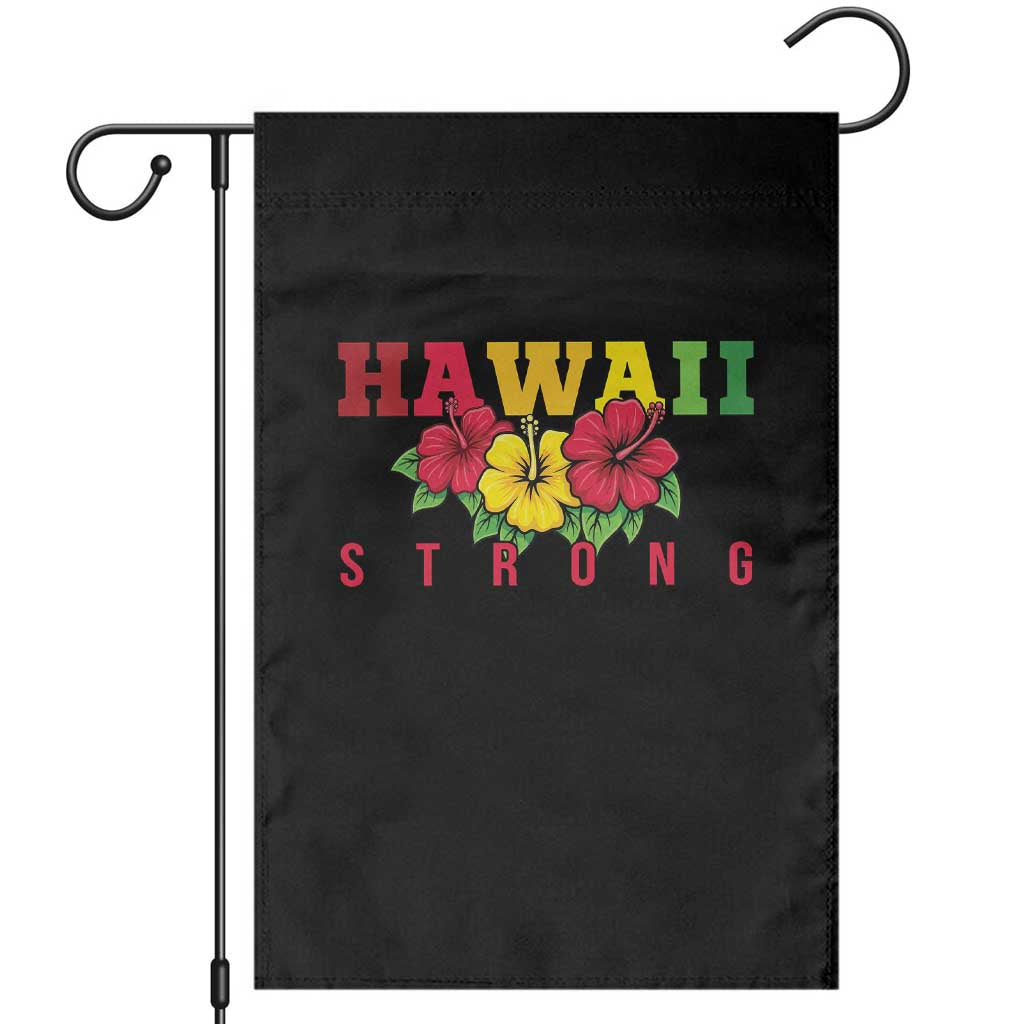Retro Vintage Hawaii Strong Hibiscus Floral Garden Flag Hawaiian Islands Pride Support