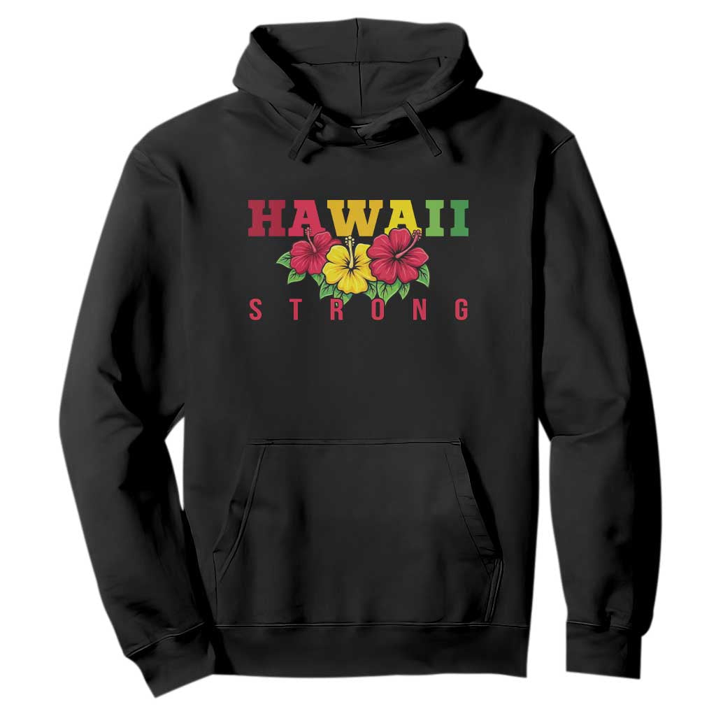 Retro Vintage Hawaii Strong Hibiscus Floral Hoodie Hawaiian Islands Pride Support