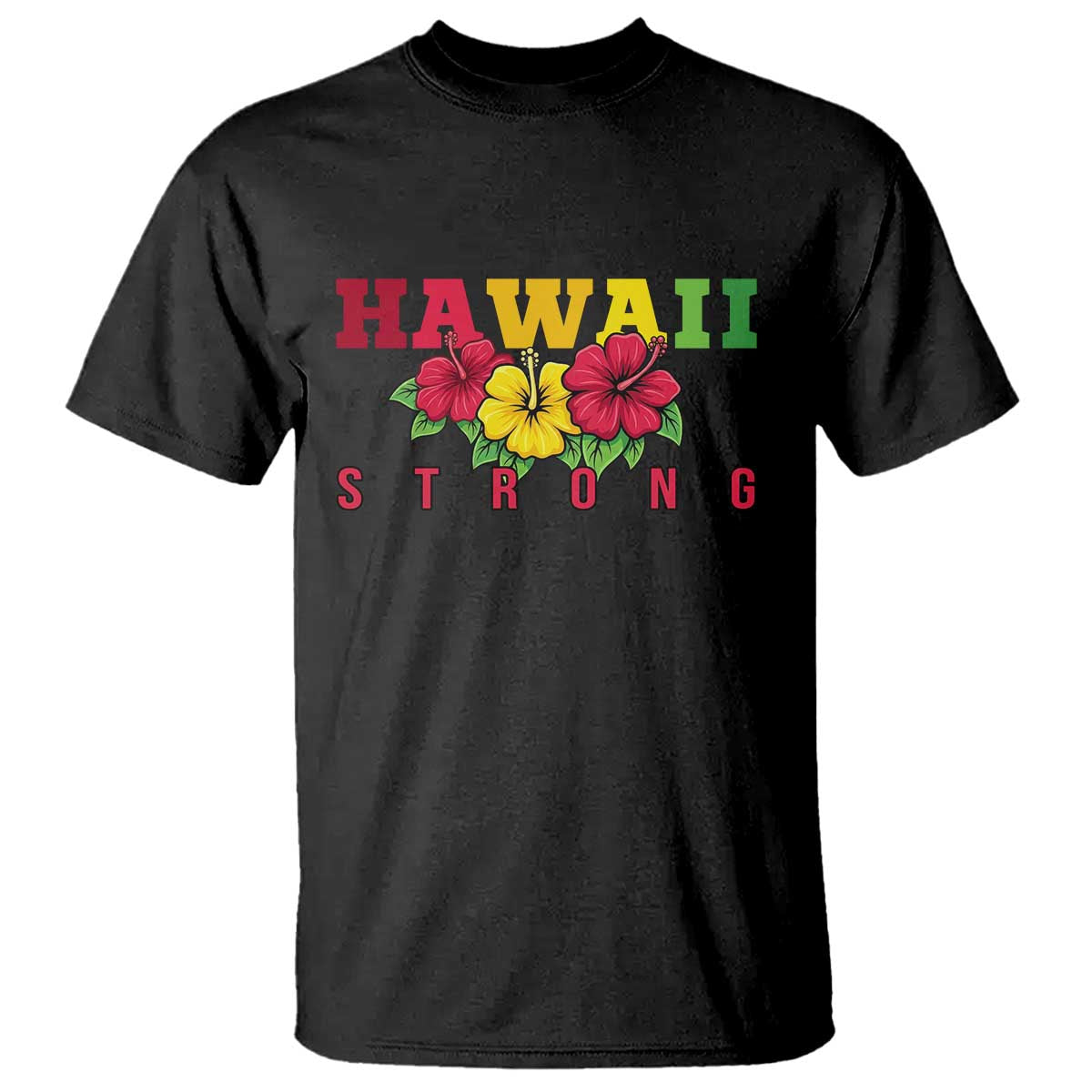 Retro Vintage Hawaii Strong Hibiscus Floral T Shirt Hawaiian Islands Pride Support