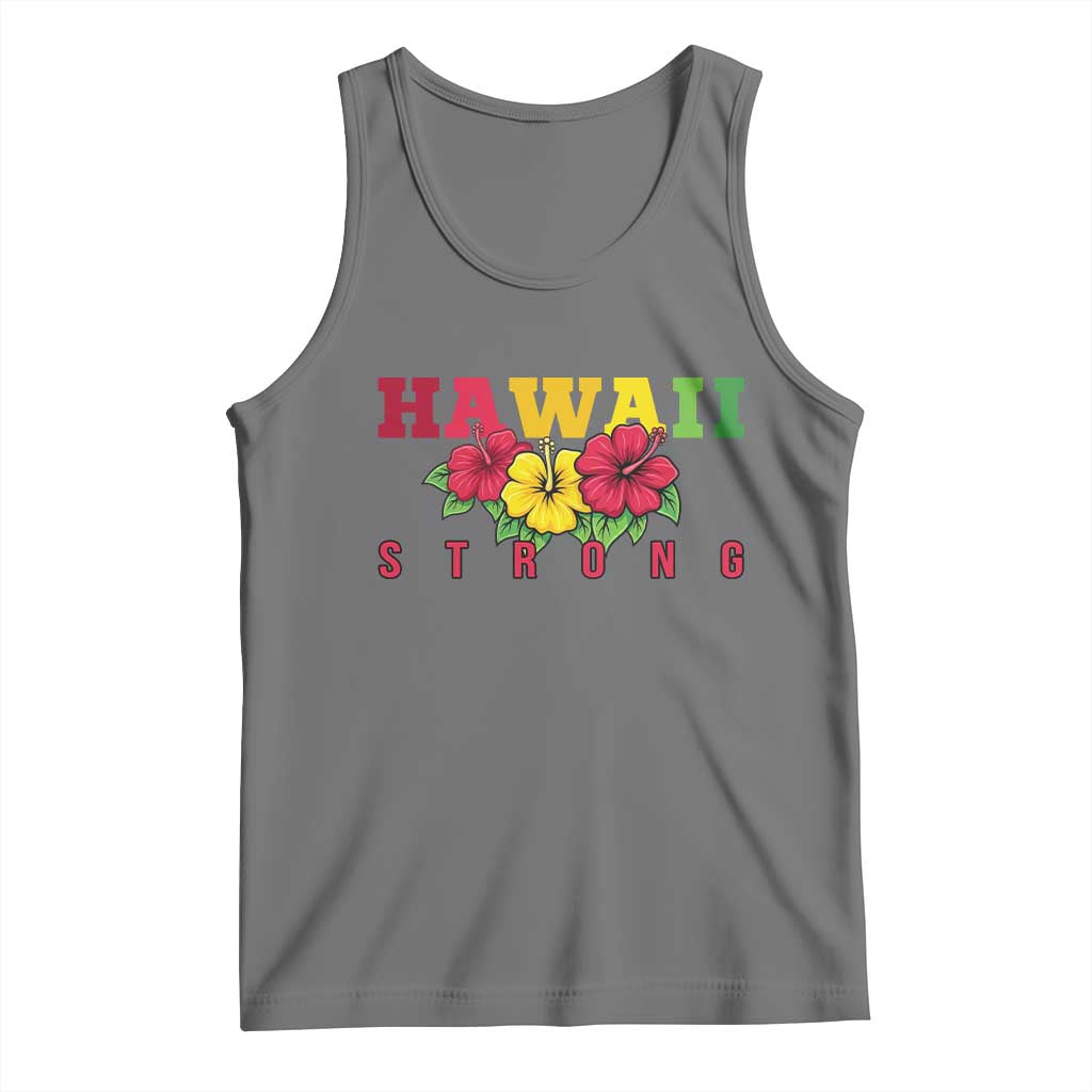 Retro Vintage Hawaii Strong Hibiscus Floral Tank Top Hawaiian Islands Pride Support