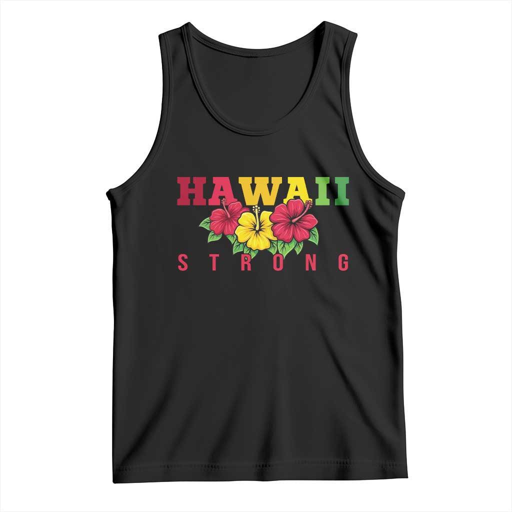 Retro Vintage Hawaii Strong Hibiscus Floral Tank Top Hawaiian Islands Pride Support