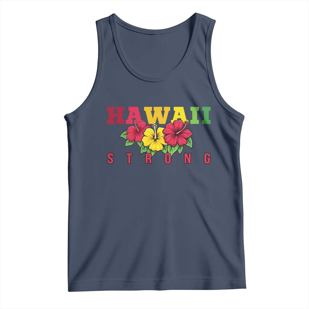 Retro Vintage Hawaii Strong Hibiscus Floral Tank Top Hawaiian Islands Pride Support