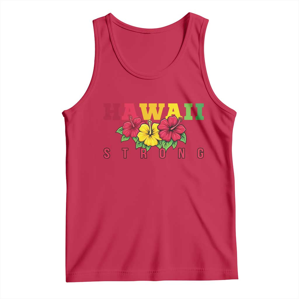 Retro Vintage Hawaii Strong Hibiscus Floral Tank Top Hawaiian Islands Pride Support