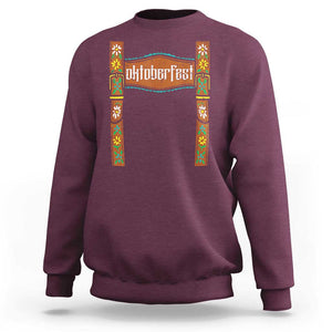 Oktoberfest Lederhosen Costume Sweatshirt Cute German Bavarian TS02 Maroon Print Your Wear