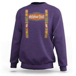 Oktoberfest Lederhosen Costume Sweatshirt Cute German Bavarian TS02 Purple Print Your Wear