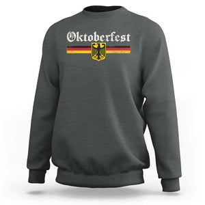 Vintage Oktoberfest Sweatshirt Octoberfest German Drinking Festival TS02 Dark Heather Print Your Wear