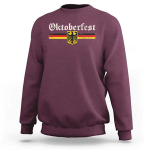 Vintage Oktoberfest Sweatshirt Octoberfest German Drinking Festival TS02 Maroon Print Your Wear