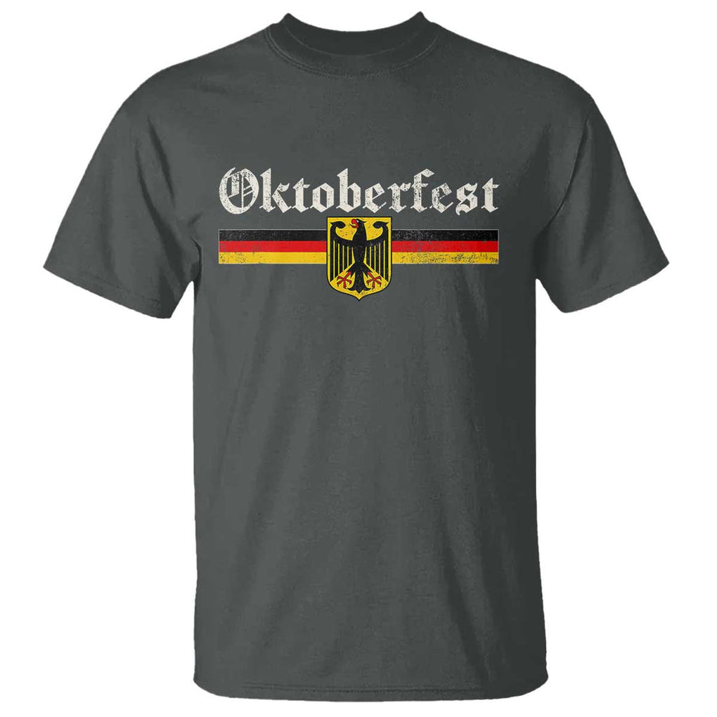 Vintage Oktoberfest T Shirt Octoberfest German Drinking Festival TS02 Dark Heather Print Your Wear