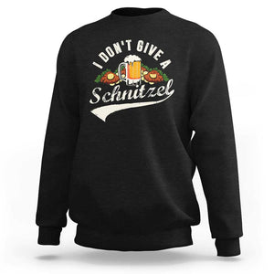 Funny Oktoberfest Drinking Sweatshirt I Don't Give a Schnitzel German Beer Festival TS02 Black Print Your Wear