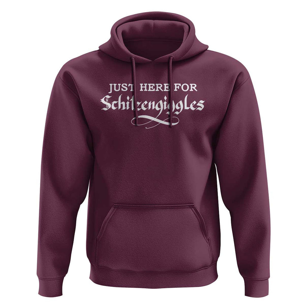 Funny Oktoberfest Hoodie Here for Schitzengiggles Group Bachelor Party TS02 Maroon Print Your Wear