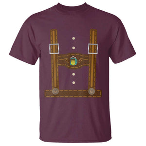 Oktoberfest Lederhosen Costume T Shirt German Beer Festival TS02 Maroon Print Your Wear