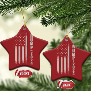 Donald Trump 2024 Christmas Ornament Take America Back Patriotic American Flag TS02 Star Red Print Your Wear