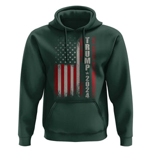 Donald Trump 2024 Hoodie Take America Back Patriotic American Flag TS02 Dark Forest Green Print Your Wear