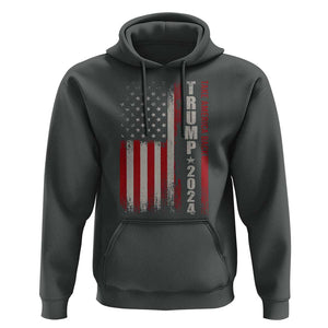 Donald Trump 2024 Hoodie Take America Back Patriotic American Flag TS02 Dark Heather Print Your Wear