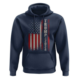 Donald Trump 2024 Hoodie Take America Back Patriotic American Flag TS02 Navy Print Your Wear