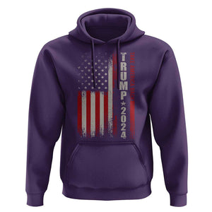 Donald Trump 2024 Hoodie Take America Back Patriotic American Flag TS02 Purple Print Your Wear