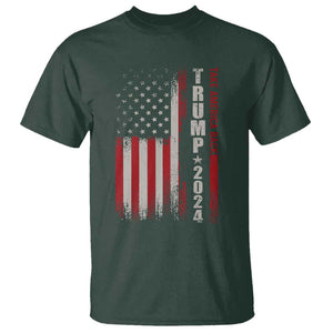 Donald Trump 2024 T Shirt Take America Back Patriotic American Flag TS02 Dark Forest Green Print Your Wear