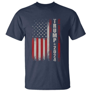 Donald Trump 2024 T Shirt Take America Back Patriotic American Flag TS02 Navy Print Your Wear