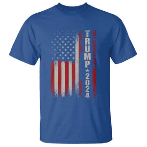 Donald Trump 2024 T Shirt Take America Back Patriotic American Flag TS02 Royal Blue Print Your Wear