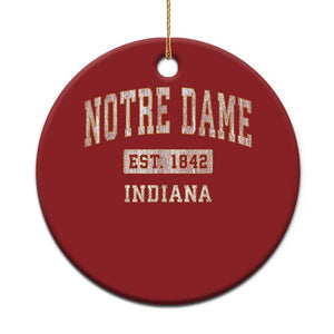 Classic Notre Dame Indiana Christmas Ornament Est 1842 IN Retro Vintage Varsity TS02 Print Your Wear