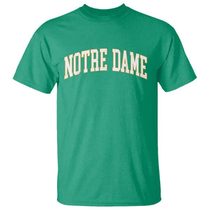 Classic Notre Dame Indiana T Shirt Retro Vintage Varsity Throwback Design TS02 Irish Green Print Your Wear