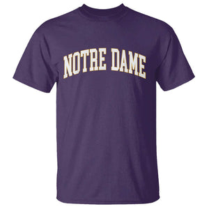 Classic Notre Dame Indiana T Shirt Retro Vintage Varsity Throwback Design TS02 Purple Print Your Wear