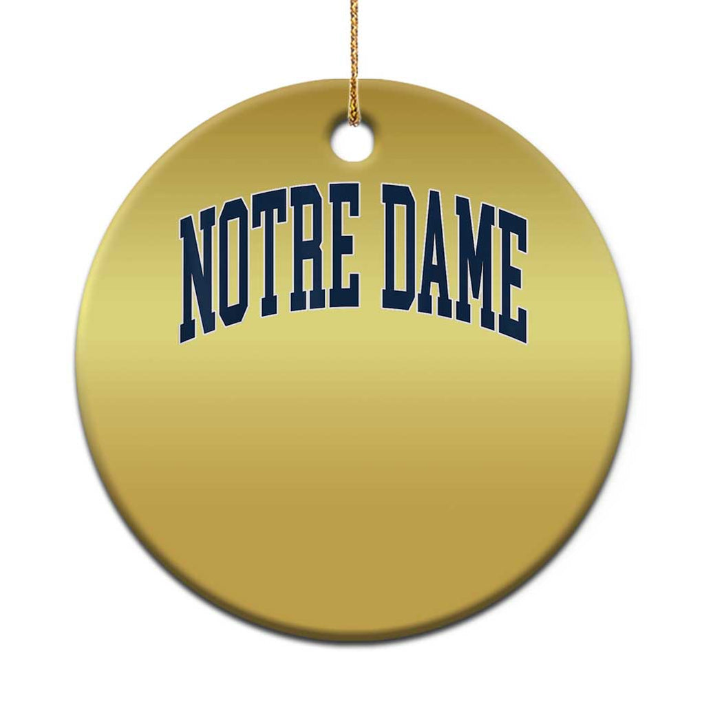 Classic Notre Dame Indiana Christmas Ornament Vintage Retro Throwback Design TS02 Print Your Wear