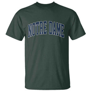 Classic Notre Dame Indiana T Shirt Vintage Retro Throwback Design TS02 Dark Forest Green Print Your Wear